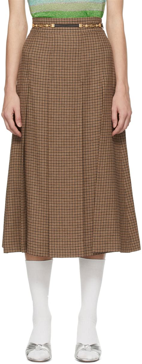 gucci brown skirt